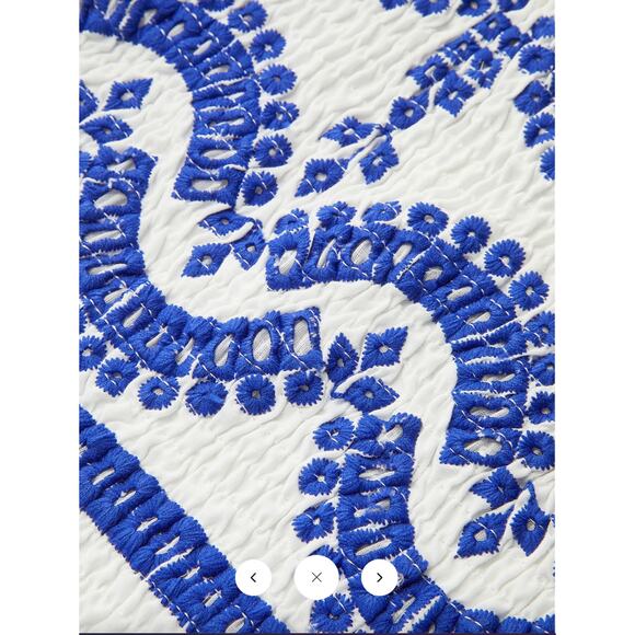 Commense Embroidered Ruffled Sleeveless Dress Sz M - Picture 3 of 4